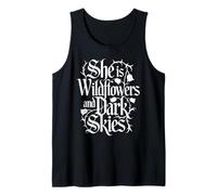 She is Wildflowers and Dark Skies - Women Nature Garden Tank Top