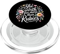 She Is Worth Far More Than Rubies Christian Women |- PopSockets PopGrip for MagSafe