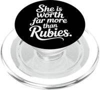 She Is Worth Far More Than Rubies Christian Women - PopSockets PopGrip for MagSafe