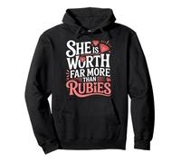 She Is Worth Far More Than Rubies Christian Women - Pullover Hoodie