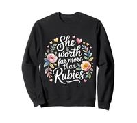She Is Worth Far More Than Rubies Christian Women |- Sweatshirt