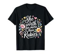 She is Worth Far More Than Rubies Christian Women |- T-Shirt