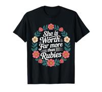 She is Worth Far More Than Rubies Christian Women - T-Shirt