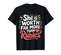 She is Worth Far More Than Rubies Christian Women - T-Shirt
