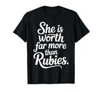 She is Worth Far More Than Rubies Christian Women - T-Shirt