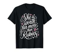 She is Worth Far More Than Rubies Christian Women - T-Shirt