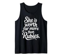 She is Worth Far More Than Rubies Christian Women - Tank Top