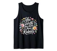 She is Worth Far More Than Rubies Christian Women |- Tank Top