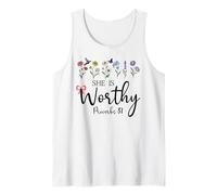 She is Worthy Proverbs 31 Christian Bible Verse God Quote Tank Top