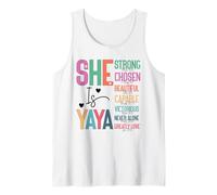 She is Yaya Strong Chosen Beautiful Christian Tank Top