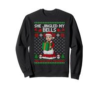 She Jingled My Bells & Now She's Pregnant Ugly Xmas Sweater Sweatshirt