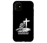 She Kneels Before God Skeleton Cross Faith Art Case for iPhone 11
