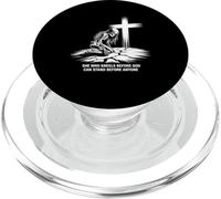 She Kneels Before God Skeleton Cross Faith Art PopSockets PopGrip for MagSafe