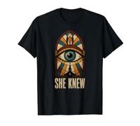 She Knew Stained Glass Eye Church Accountability Survivor Value Graphic T-Shirt