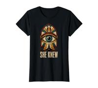 She Knew Stained Glass Eye Church Accountability Survivor Value Graphic T-Shirt