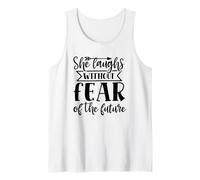 She Laughs Without Fear - Bible Verse Christian Faith Women Tank Top