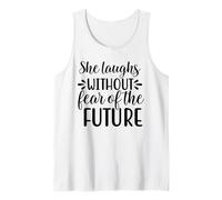 She Laughs Without Fear Faith Motivation Christian Wife Mom Tank Top