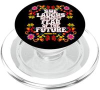 She Laughs Without Fear Of The Future Proverbs PopSockets PopGrip for MagSafe