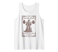 She Lifted Heavily Ever After Barbell Lifting Medieval Woman Tank Top