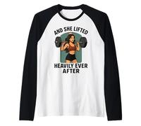 She Lifted Heavily Ever After | Barbell Weight Lifting Woman Raglan Baseball Tee