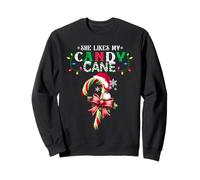 She Likes my Candy Cane I Love Her Peppermint Xmas Couples Sweatshirt