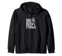 She Likes My Deep Strokes Zip Hoodie
