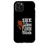 She Likes My Drum Stick Funny Thanksgiving Couple Matching Case for iPhone 11 Pro