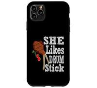 She Likes My Drum Stick Funny Thanksgiving Couple Matching Case for iPhone 11 Pro Max
