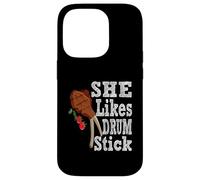 She Likes My Drum Stick Funny Thanksgiving Couple Matching Case for iPhone 14 Pro