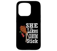 She Likes My Drum Stick Funny Thanksgiving Couple Matching Case for iPhone 15 Pro