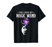 She Likes My Magic Wand I Love Her Pumpkins Couple Halloween T-Shirt