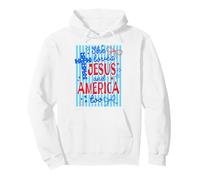 She Loves Jesus and America Too Red White Blue Christian Pullover Hoodie
