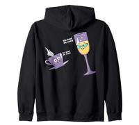 She Loves Me More Coffee Wine Design Couples Fun Zip Hoodie