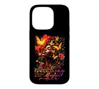 She Overcame Everything Juneteenth Black Women Queen Afro Case for iPhone 14 Pro