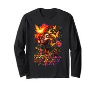 She Overcame Everything Juneteenth Black Women Queen Afro Long Sleeve T-Shirt