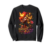 She Overcame Everything Juneteenth Black Women Queen Afro Sweatshirt