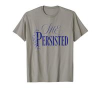 She Persisted Womens Empowerment Courage Resilience Floral T-Shirt