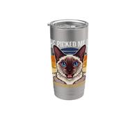 She Picked Me Up Loud Cat Everyone in A Five Block Radius Stainless Steel Insulated Tumbler