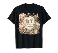 She Plants Truth Wherever She GoesBible Study Proverbs 31:25 Value Graphic T-Shirt, Men, Black, XL