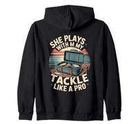 She Plays With My Tackle Like A Pro Zip Hoodie