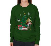 She Ra Around The Christmas Tree Women's Sweatshirt Bottle Green