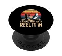 She Really Knows How To Reel It In PopSockets Adhesive PopGrip