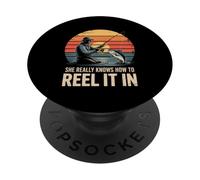She Really Knows How To Reel It In PopSockets Adhesive PopGrip