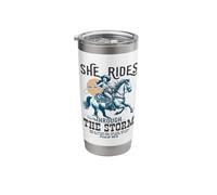 She Rides Through The Storm Psalm 46:5 Verse Stainless Steel Insulated Tumbler