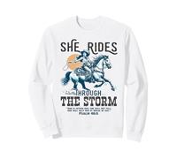 She Rides Through The Storm Psalm 46:5 Verse Sweatshirt