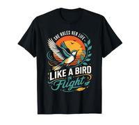 She Rules Her Life Like A Bird in Flight Inspirational Art T-Shirt