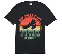 She Rules Her Life Like A Bird in Flight | Retro Bird Comfort Colors Adult Heavyweight T-Shirt