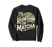 She Runs On Matcha Sweatshirt