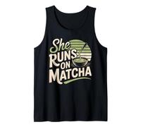 She Runs On Matcha Tank Top