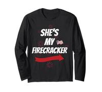 She’s My Firecracker Funny 4th of July Matching Couple Long Sleeve T-Shirt